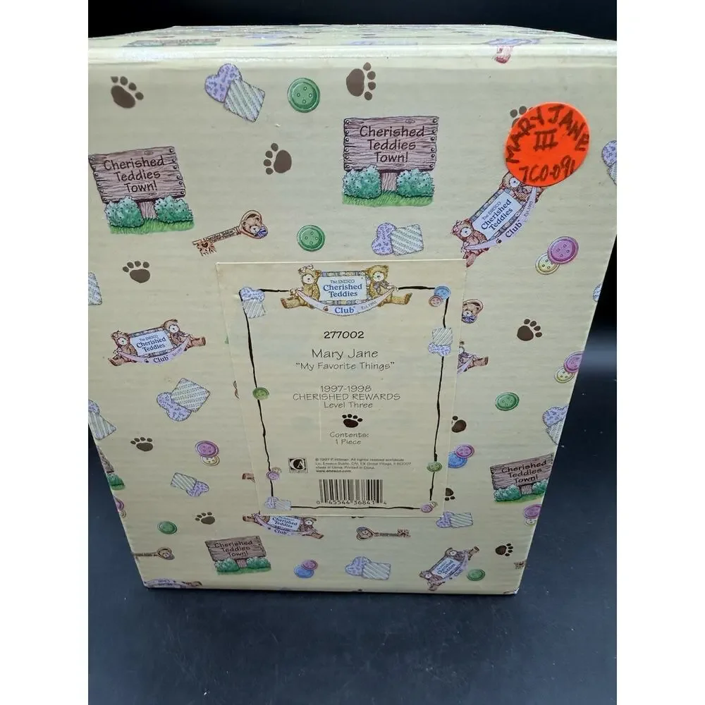 Vtg Cherished Teddies 'Mary Jane' My Favorite Things-Corner Room Rewards New! 7